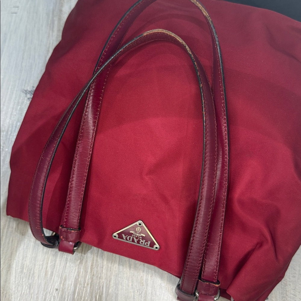 Prada Nylon Red Tote Bag-Authentic - Picture 16 of 16